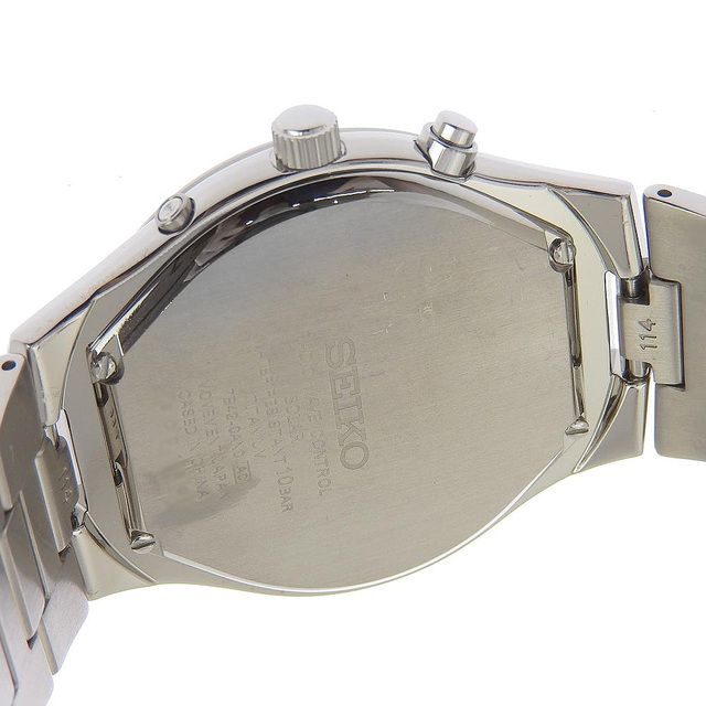 【本物保証】 箱・保付 超美品 セイコー SEIKO スピリット メンズ ソーラー電波 腕時計 デイト 希少 レア 7B42 0AN0 SBTM193