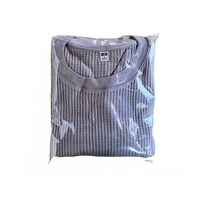 UNIQLO(ユニクロ)のワッフルクルーネックT(ラベンダー) レディースのトップス(Tシャツ(長袖/七分))の商品写真