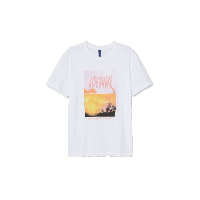 H&M(エイチアンドエム)のH&M DIVIDED Wide Awake Tシャツ ホワイト 新品 メンズのトップス(Tシャツ/カットソー(半袖/袖なし))の商品写真