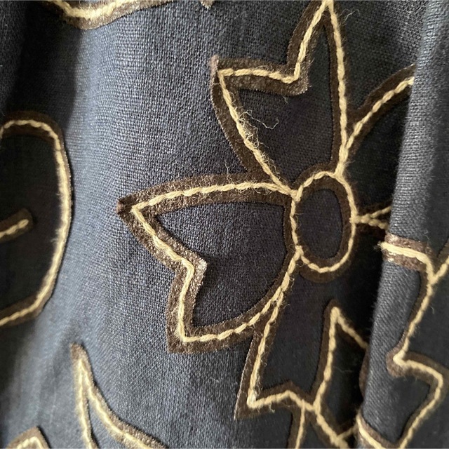 ギャバジン　麻スカート  レディースのスカート(ひざ丈スカート)の商品写真