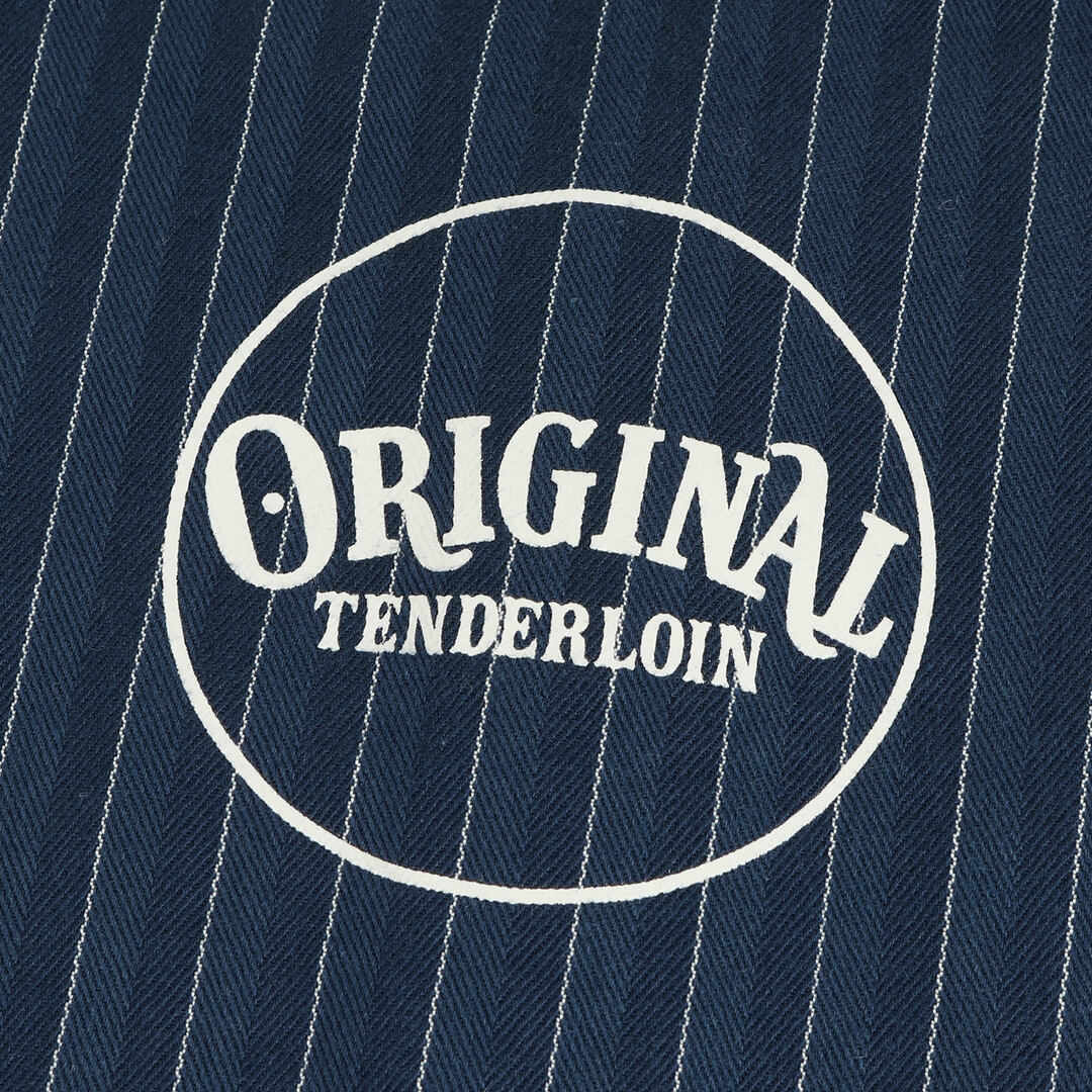 TENDERLOIN テンダーロイン コート ストライプ エンジニアコート ENGINEER COAT 18AW ネイビー 紺 L アウター ジャケット ブルゾン 【メンズ】【中古】【美品】