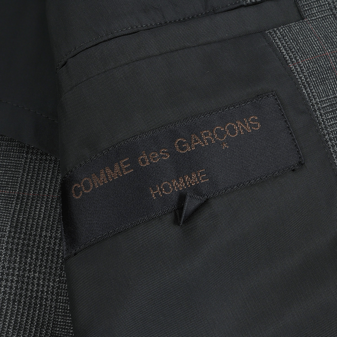 COMME des GARCONS(コムデギャルソン)のCOMME des GARCONS コムデギャルソン ジャケット チェック ウール 3B テーラードジャケット HOMME AD1994 田中オム アーカイブ 90s グレー M アウター ブレザー 【メンズ】【中古】 メンズのジャケット/アウター(テーラードジャケット)の商品写真