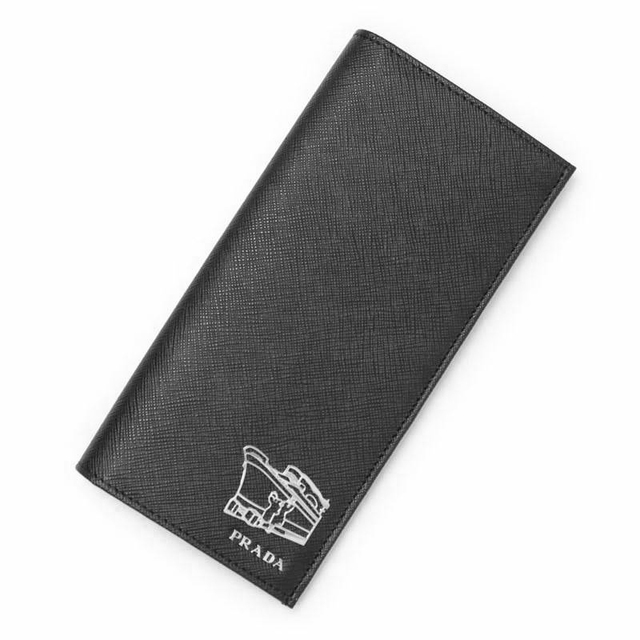 PRADA - プラダ 船 二つ折り財布 札入れ サフィアーノトラベル レザー
