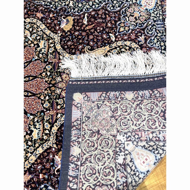ペルシャ絨毯モダールシルクch15 インテリア/住まい/日用品のラグ/カーペット/マット(カーペット)の商品写真