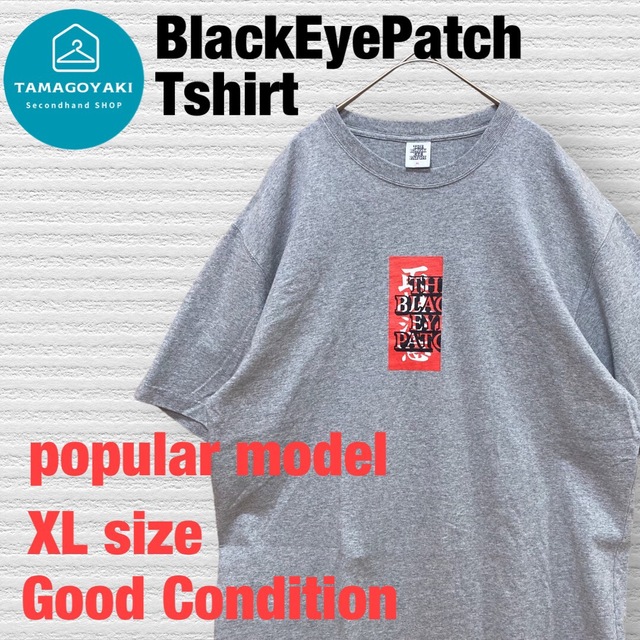 約74cm袖丈【超人気モデル.匿名.翌送】BLACK EYE PATCH 取扱注意　Tシャツ