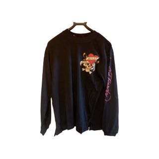 エドハーディー(Ed Hardy)の新品タグ付き ドクロ　ブラック エドハーディー　ロンT　LLサイズ(Tシャツ/カットソー(七分/長袖))