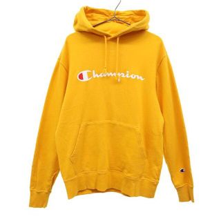 チャンピオン(Champion)のチャンピオン ロゴプリント スウェットパーカー LARGE イエロー Champion プルオーバー トレーナー メンズ 【中古】  【230423】(パーカー)