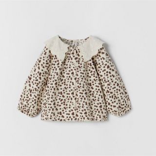 ザラキッズ(ZARA KIDS)の【⠀専用ページ 】ザラベビー 襟付き花柄ブラウス(ブラウス)