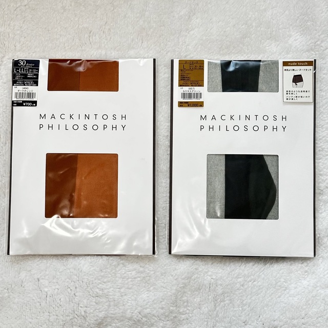 MACKINTOSH PHILOSOPHY(マッキントッシュフィロソフィー)の【7/17まで】新品未使用 カラー ストッキング2点 レディースのレッグウェア(タイツ/ストッキング)の商品写真