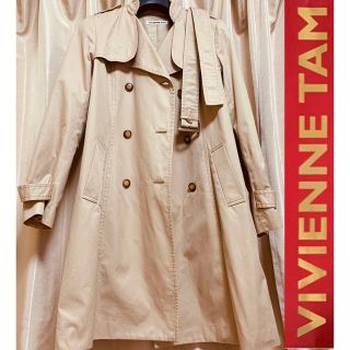 ヴィヴィアンタム(VIVIENNE TAM)のVIVIENNE TAM 裏地付きトレンチコート　ベージュ系コットンコート　秋冬(トレンチコート)