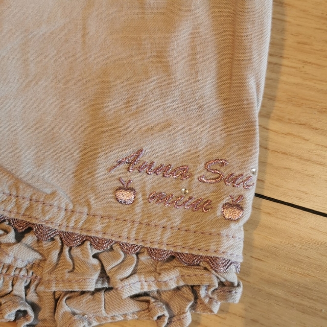 ANNA SUI mini(アナスイミニ)のアナスイミニ チュール肩開きTシャツ&ショートパンツ 4枚セット キッズ/ベビー/マタニティのキッズ服女の子用(90cm~)(Tシャツ/カットソー)の商品写真