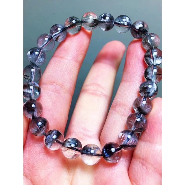 高級】プラチナタイチンルチルクォーツ ブレスレット 8mm | veganutris