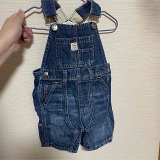 ベビーギャップ(babyGAP)のデニムサロペット オーバーオール ベビーギャップ 男の子女の子(ロンパース)