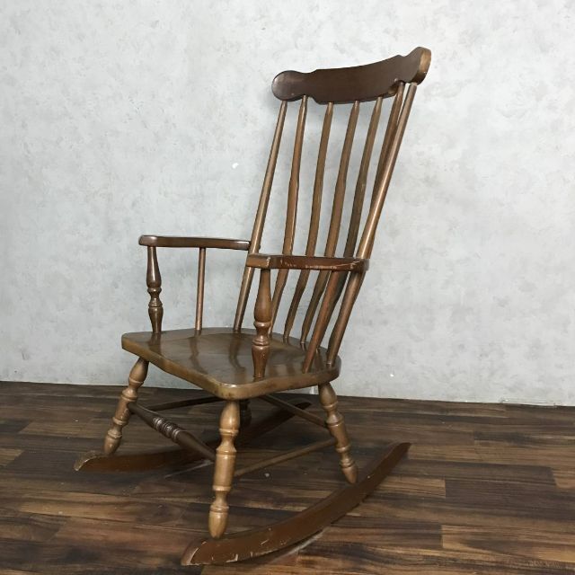 ロッキングチェア レトロ 木製 椅子 アンティーク ビンテージ チェア ひじ掛け 1