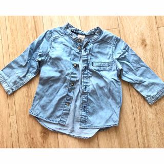 エイチアンドエム(H&M)の＊H&M 薄手　ノーカラーデニムシャツ＊(シャツ/カットソー)