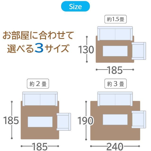 【色: モカブラウン】ベルーナBELLUNA 冷感低反発ラグ 冷感 ひんやり 接 8