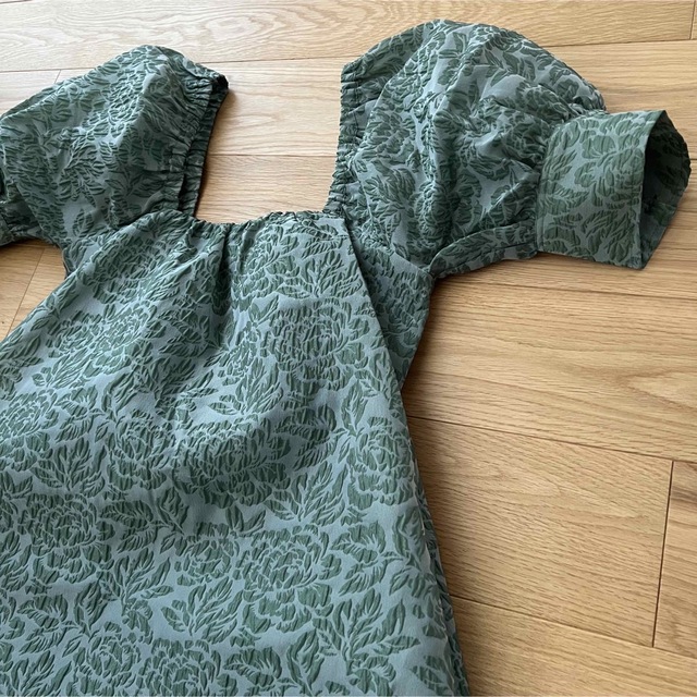 GANNI グリーン ジャカード ミディアムワンピース | www.jarussi.com.br