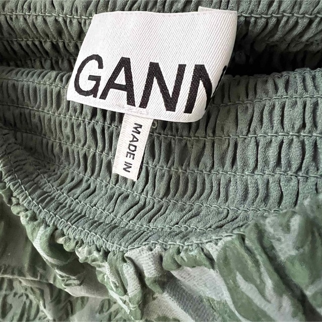 GANNI グリーン ジャカード ミディアムワンピース | angeloawards.com
