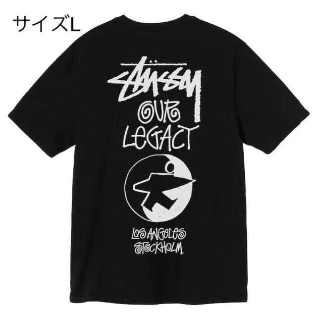 【新品】stussy Tシャツ　サイズL ブラック