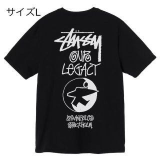 ステューシー(STUSSY)の【新品】stussy Tシャツ　サイズL ブラック(Tシャツ/カットソー(半袖/袖なし))