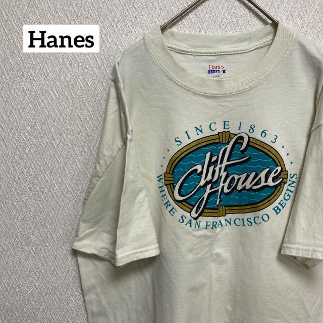 Hanes ヘインズ Tシャツ 半袖 ロゴ バックプリント サンフランシスコ L