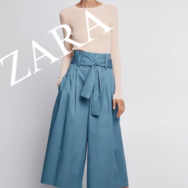 美品　ZARA ザラ　パンツ　ワイドパンツ　ハイウエストパンツ　人気　完売 | フリマアプリ ラクマ