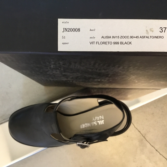 JIL SANDER NAVY(ジルサンダーネイビー)のジルサンダー　ウエッジサンダル 37ハーフお値下げ レディースの靴/シューズ(サンダル)の商品写真