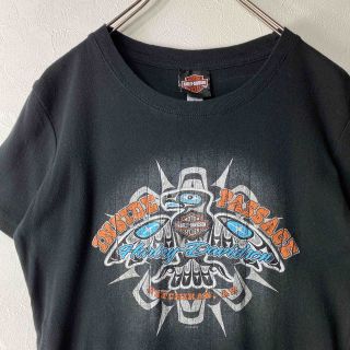 ハーレーダビッドソン(Harley Davidson)のY2K 10’s ハーレーダビッドソン デザインTシャツ M 黒(Tシャツ(半袖/袖なし))