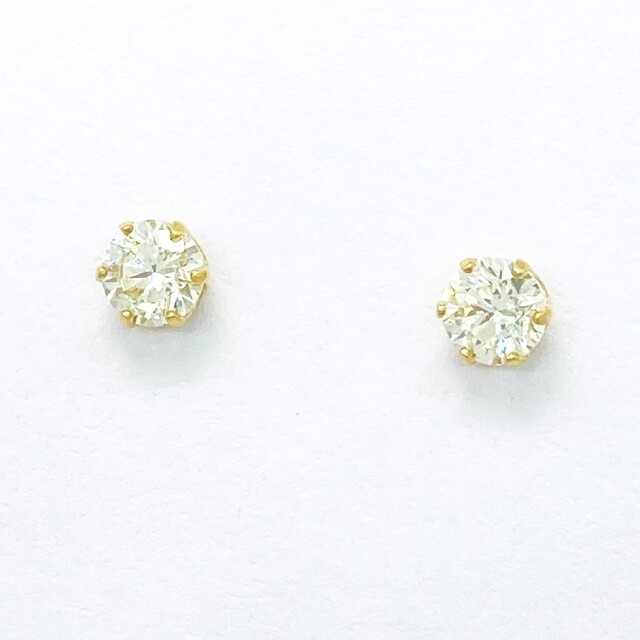 【新品】ダイヤモンド　一粒ピアス　トータル0.5ct　K18 YG