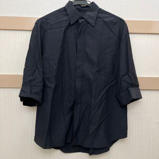 DESCENDANT ディセンダント シャツ サイズ:3 20SS ワンポイント刺繍 レーヨン 半袖 シャツ KENNEDYS RAYON SS SHIRT STANDARD ブラック 黒 トップス カジュアルシャツ  【メンズ】