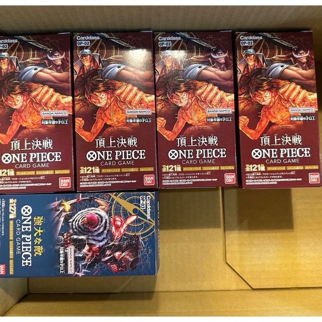 ONE PIECE(ワンピース)のワンピースカードゲーム　頂上決戦4BOX 強大な敵1BOX エンタメ/ホビーのトレーディングカード(Box/デッキ/パック)の商品写真