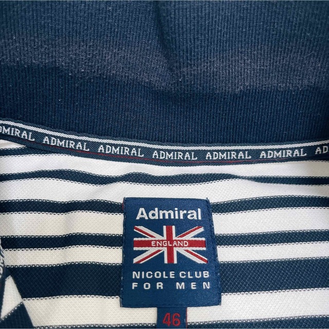 Admiral(アドミラル)のネイビー ボーダー  メンズ ポロシャツ  アドミラル メンズのトップス(ポロシャツ)の商品写真