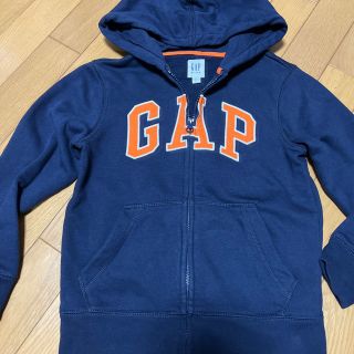 ギャップ(GAP)のGAP ロゴ　パーカー　ギッズ　S ネイビー(ジャケット/上着)