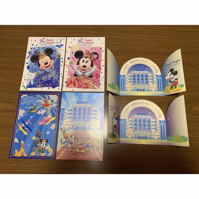 Disney - ディズニー 35周年 アンバサダーホテル ポストカード等6枚
