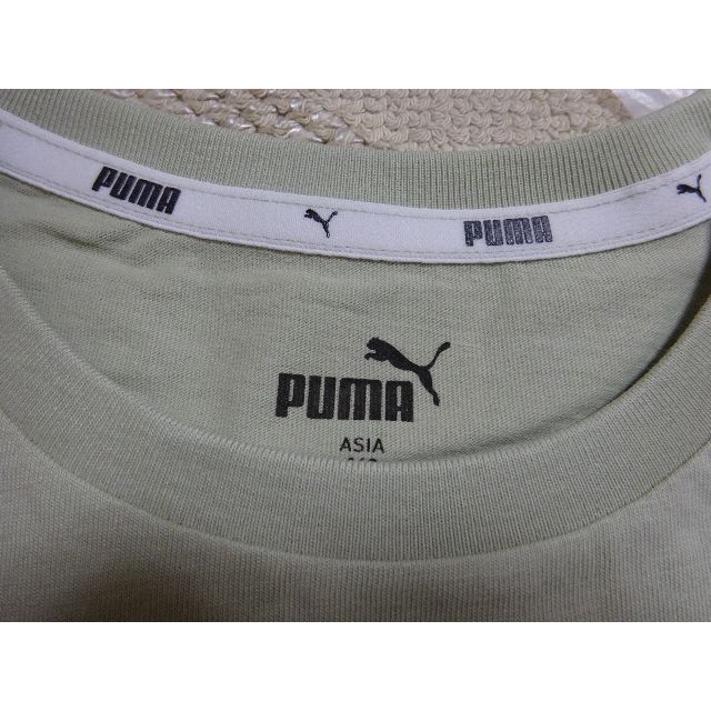 PUMA(プーマ)の新品★PUMAプーマ★140★２カラーロゴTシャツ 緑・ハーフパンツ 黒★上下 キッズ/ベビー/マタニティのキッズ服男の子用(90cm~)(その他)の商品写真