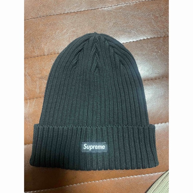 supreme Overdyed ribbed beanie ブラック帽子