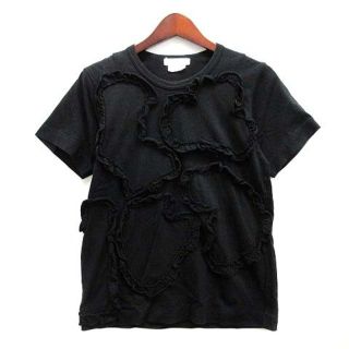 COMME des GARCONS フリル 変形ノースリーブカットソー 白 XS