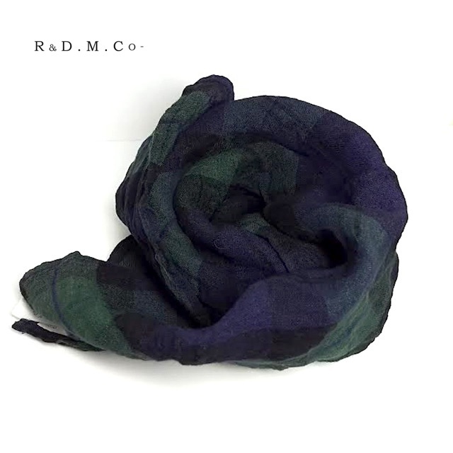 ファッション小物新品 R&D.M.Co-✨オールドマンズテーラー ブラックウォッチ リネンクロス