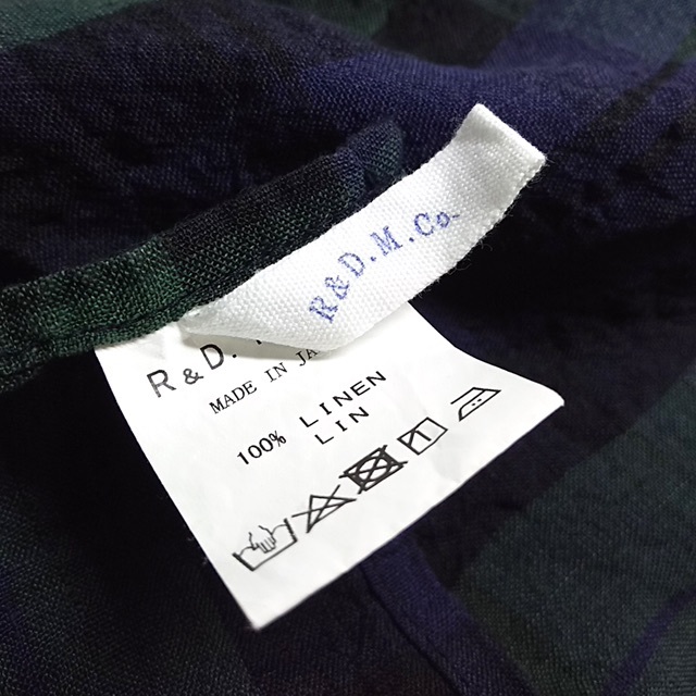 YAECA(ヤエカ)の新品 R&D.M.Co-✨オールドマンズテーラー ブラックウォッチ リネンクロス レディースのファッション小物(バンダナ/スカーフ)の商品写真