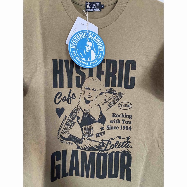 HYSTERIC GLAMOUR(ヒステリックグラマー)の正規店購入 新品 HYSTERIC GLAMOUR Tシャツ カーキ サイズM レディースのトップス(Tシャツ(半袖/袖なし))の商品写真