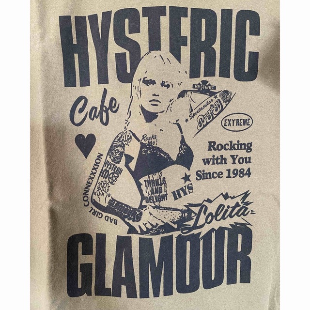 HYSTERIC GLAMOUR(ヒステリックグラマー)の正規店購入 新品 HYSTERIC GLAMOUR Tシャツ カーキ サイズM レディースのトップス(Tシャツ(半袖/袖なし))の商品写真