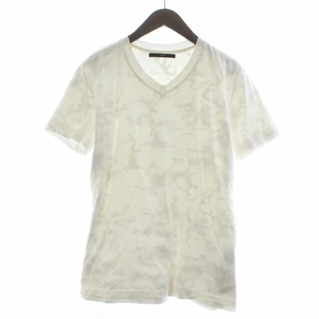 AKM(エイケイエム)のAKM HAND STITCH V-NECK WHITE CAMO XL 白 メンズのトップス(Tシャツ/カットソー(半袖/袖なし))の商品写真