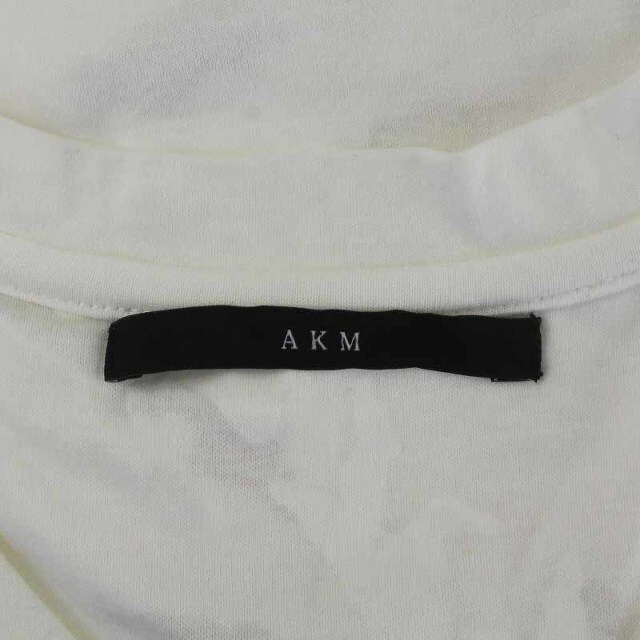 AKM(エイケイエム)のAKM HAND STITCH V-NECK WHITE CAMO XL 白 メンズのトップス(Tシャツ/カットソー(半袖/袖なし))の商品写真