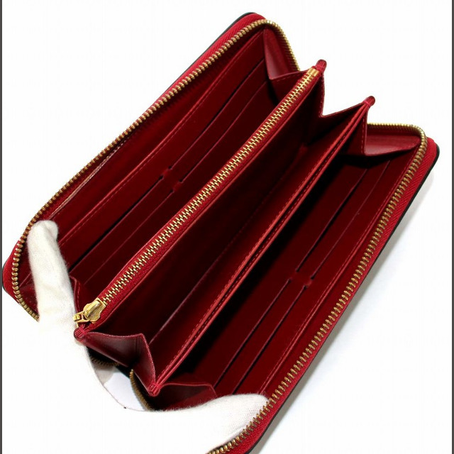 LOUIS VUITTON(ルイヴィトン)のルイヴィトン ヴェルニ ジッピーウォレット リカラー 長財布 黒 赤 メンズのファッション小物(長財布)の商品写真
