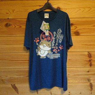 ねこぶちさん 猫渕さん 半袖 Tシャツ ブルー系 LL(その他)