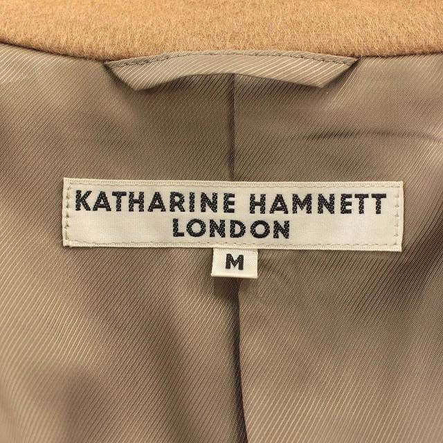 KATHARINE HAMNETT(キャサリンハムネット)のキャサリンハムネット コート カシミヤ混 スタンドカラー M キャメル レディースのジャケット/アウター(その他)の商品写真