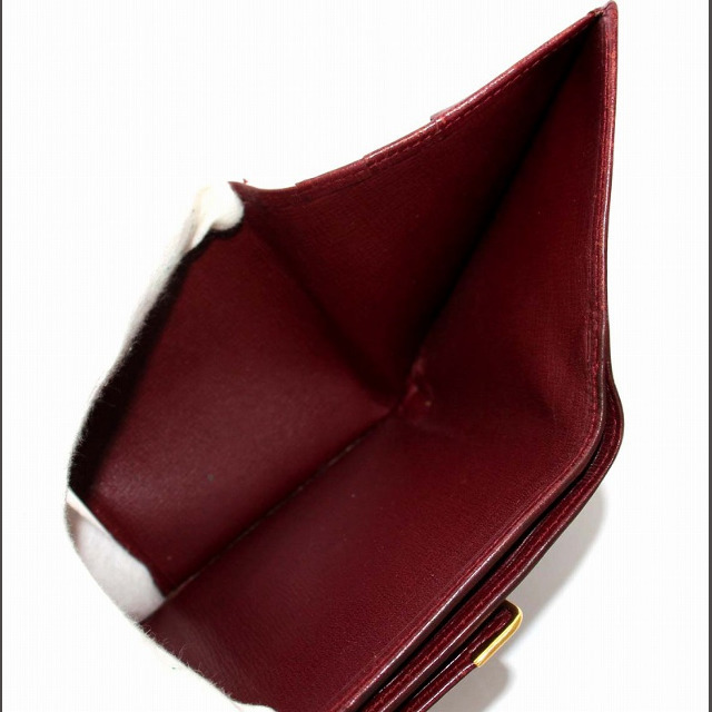 Cartier(カルティエ)のCartier マストライン Wホック 三つ折り財布 レザー ボルドー メンズのファッション小物(長財布)の商品写真