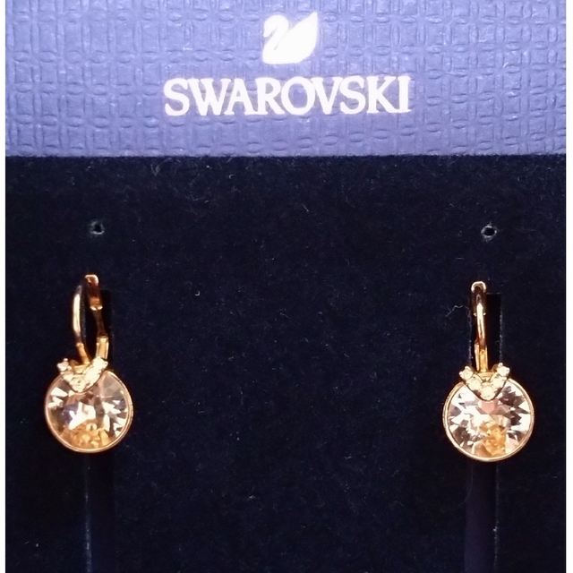 SWAROVSKI - 美品 スワロフスキー Bella V ドロップピアス ローズ