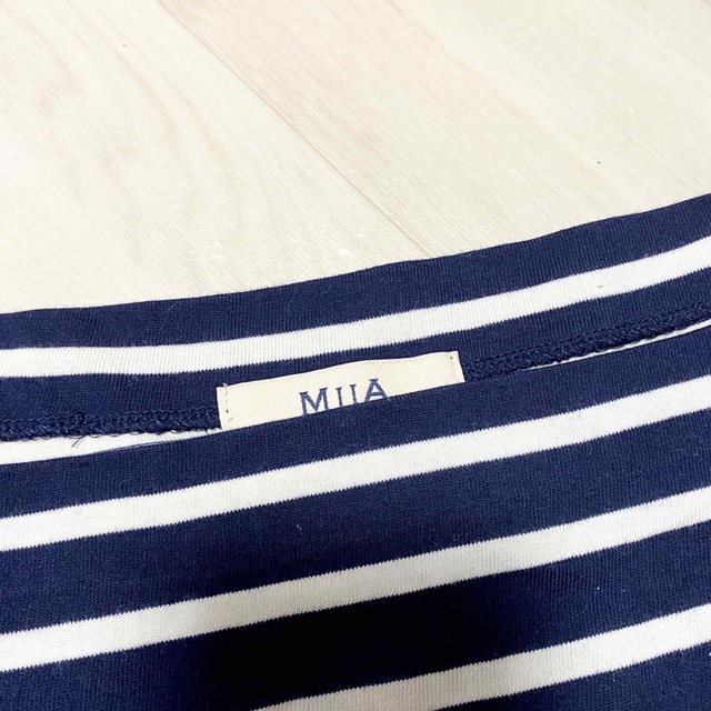 MIIA(ミーア)のMIIA＊ボーダーショートTOPS＊美品 レディースのトップス(カットソー(長袖/七分))の商品写真