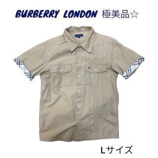 バーバリーブルーレーベル(BURBERRY BLUE LABEL)の【極美品☆】BURBERRY BLUE LABEL ワークシャツ　Lサイズ　綿(シャツ)